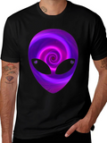 Alien Swirl Graphic T-Shirt - Mens Black Tee