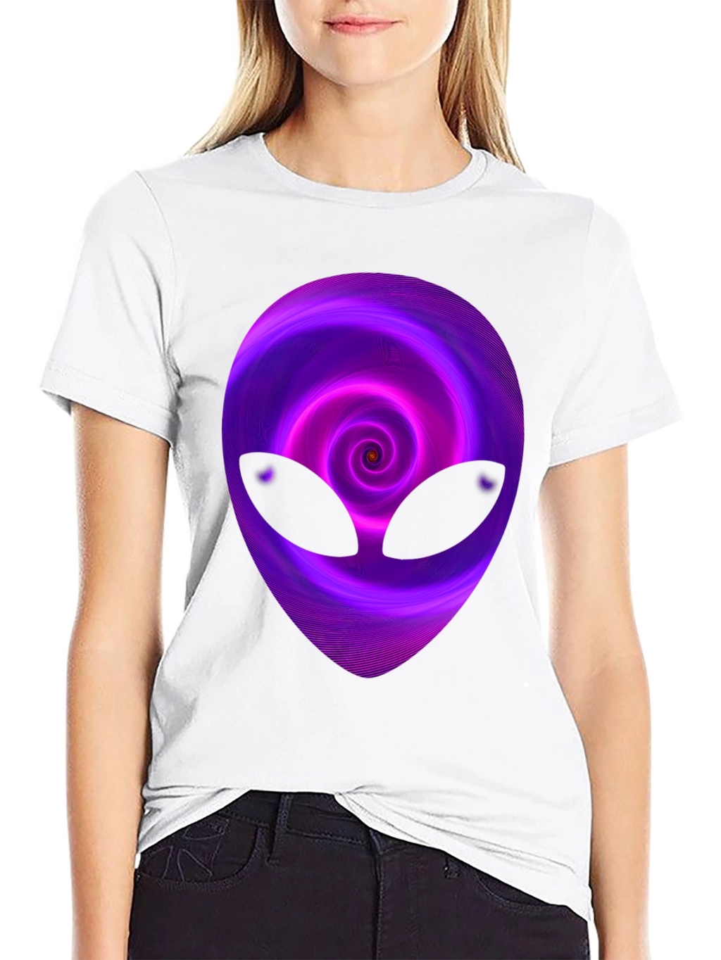 Alien Swirl Graphic T-Shirt - Mens Black Tee
