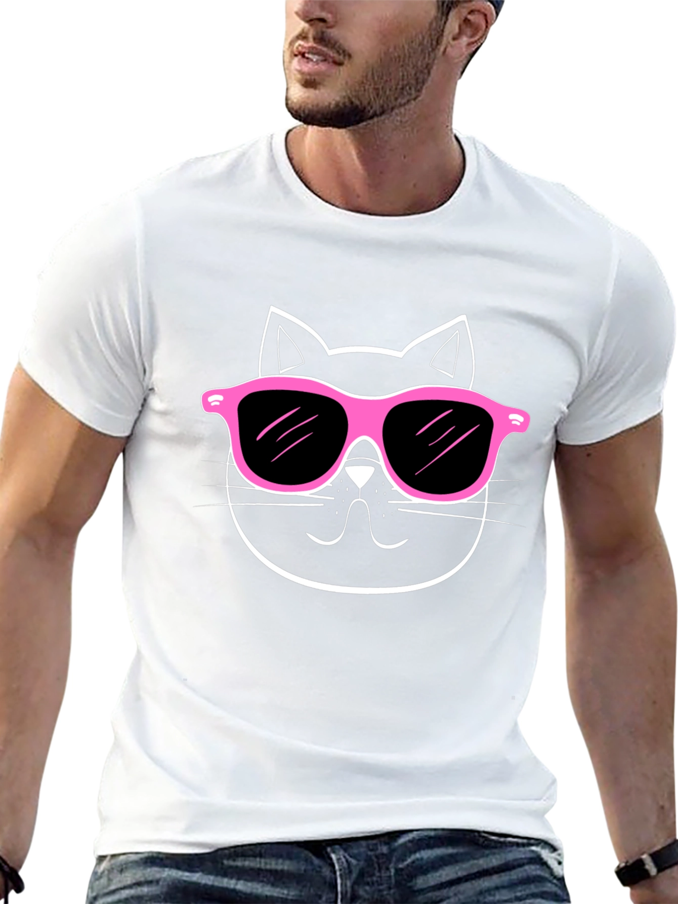 Cool Cat Sunglasses Graphic T-Shirt