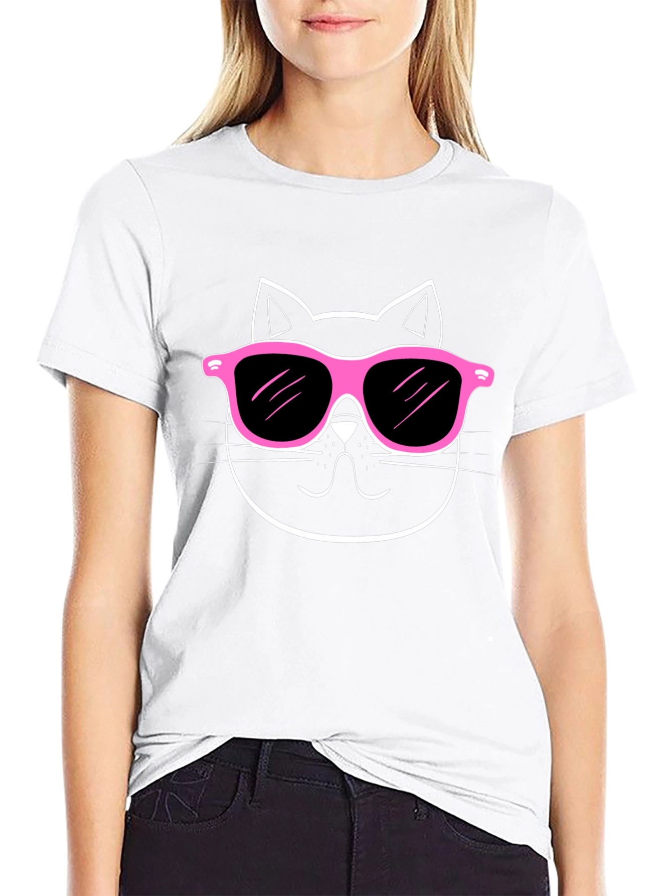 Cool Cat Sunglasses Graphic T-Shirt
