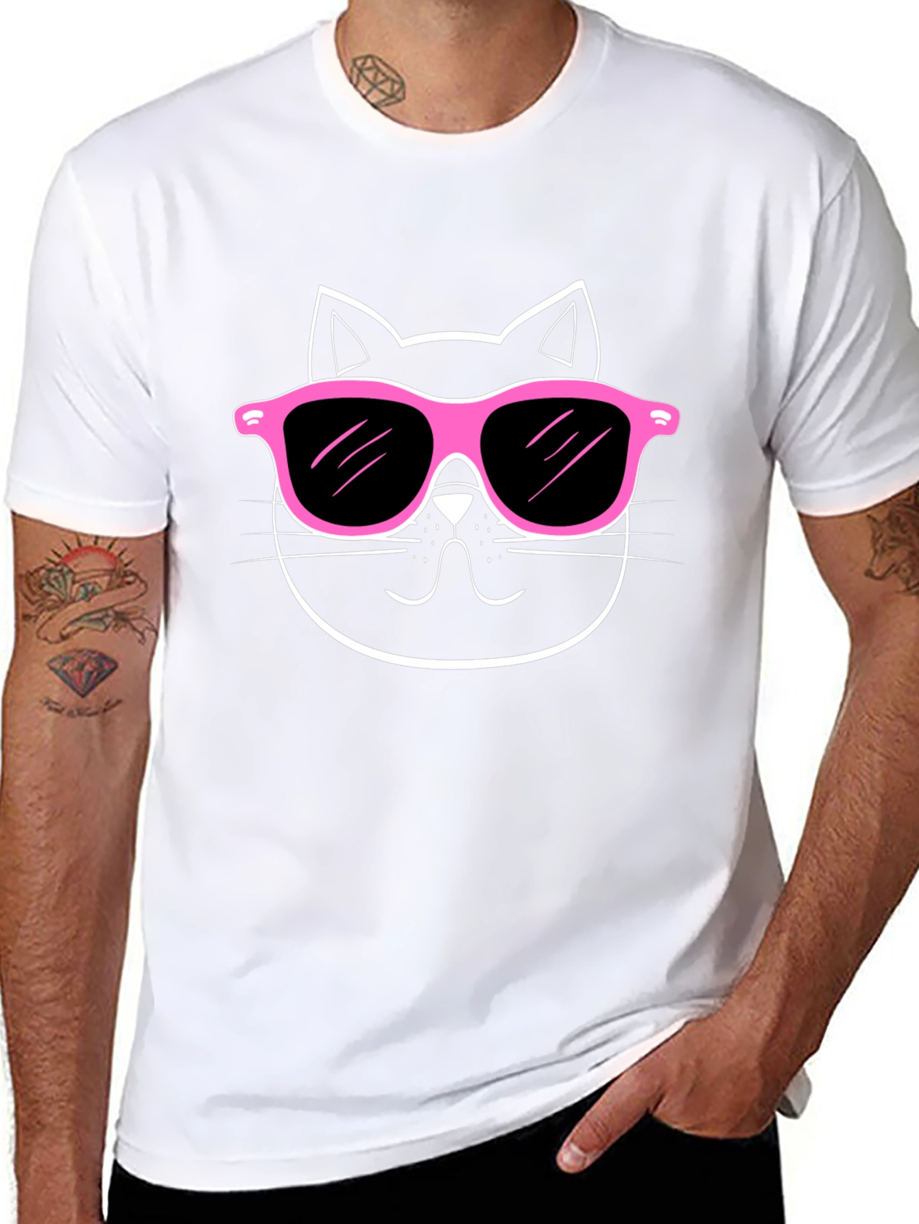Cool Cat Sunglasses Graphic T-Shirt
