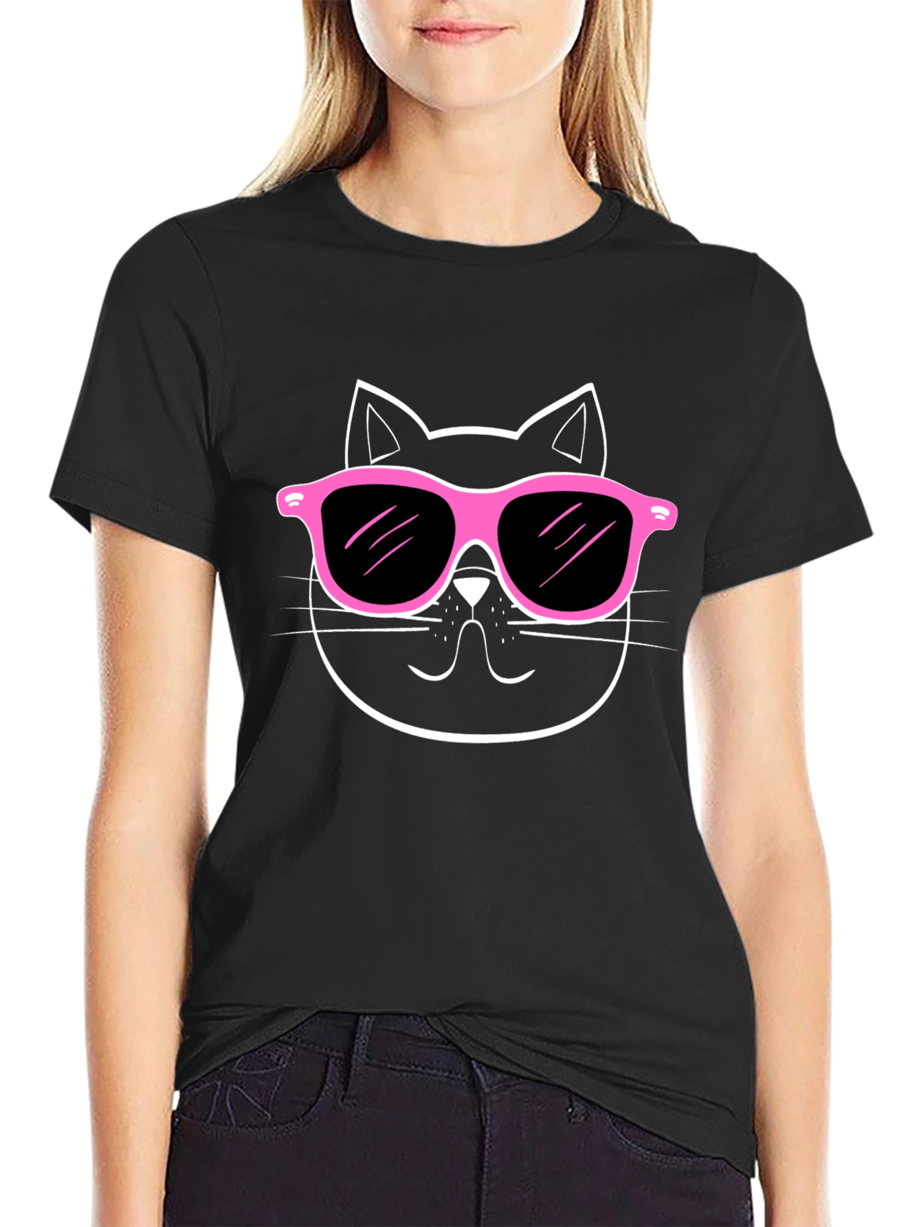 Cool Cat Sunglasses Graphic T-Shirt