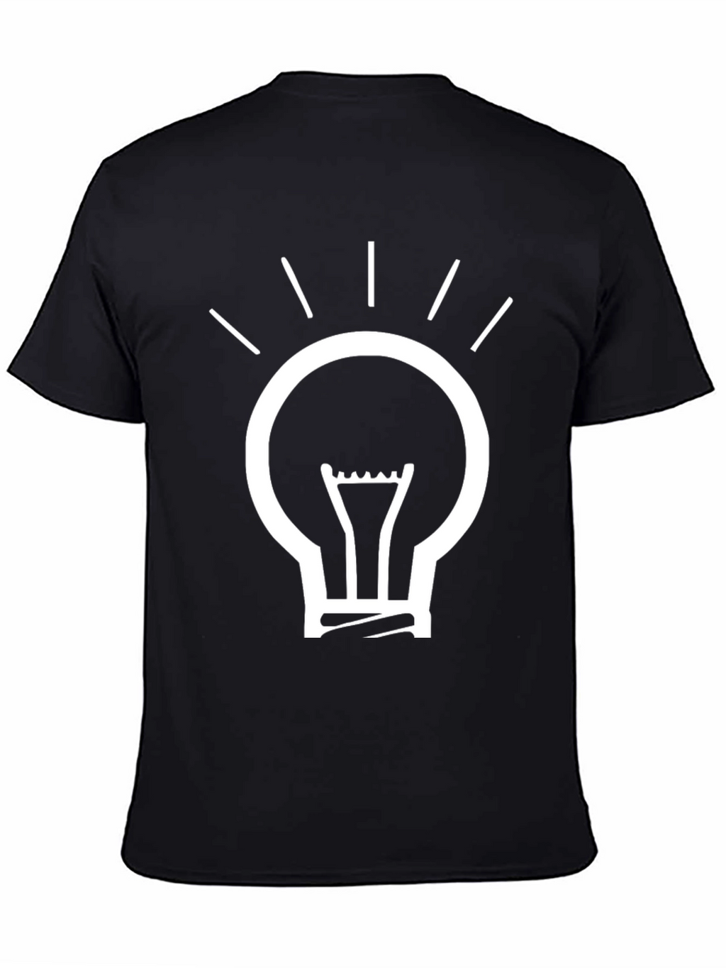 Idea Light Bulb Graphic T-Shirt - Black