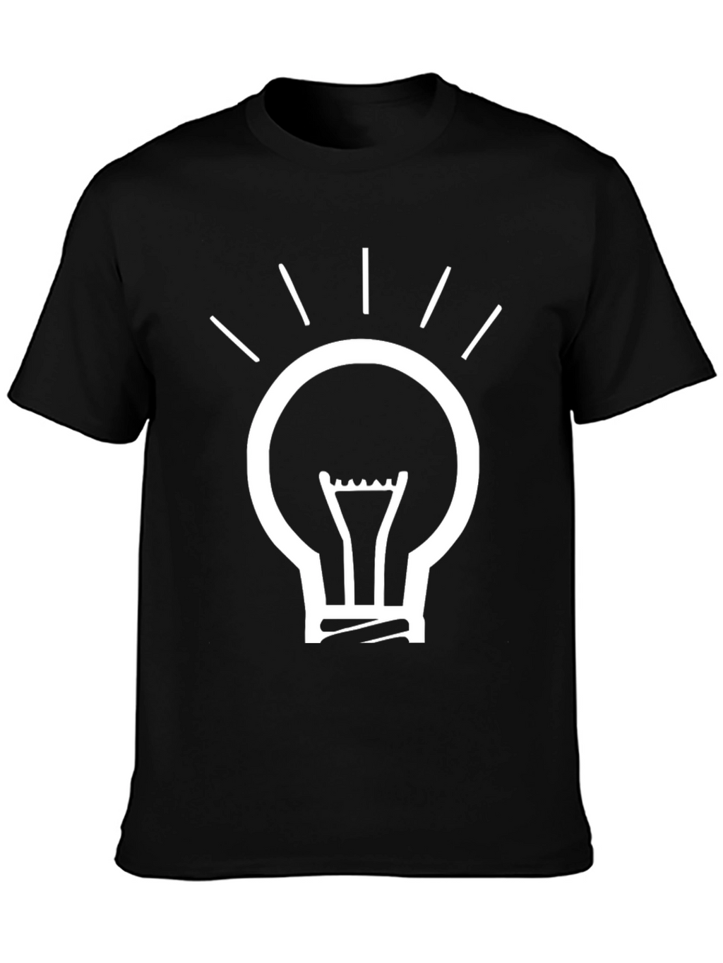 Idea Light Bulb Graphic T-Shirt - Black