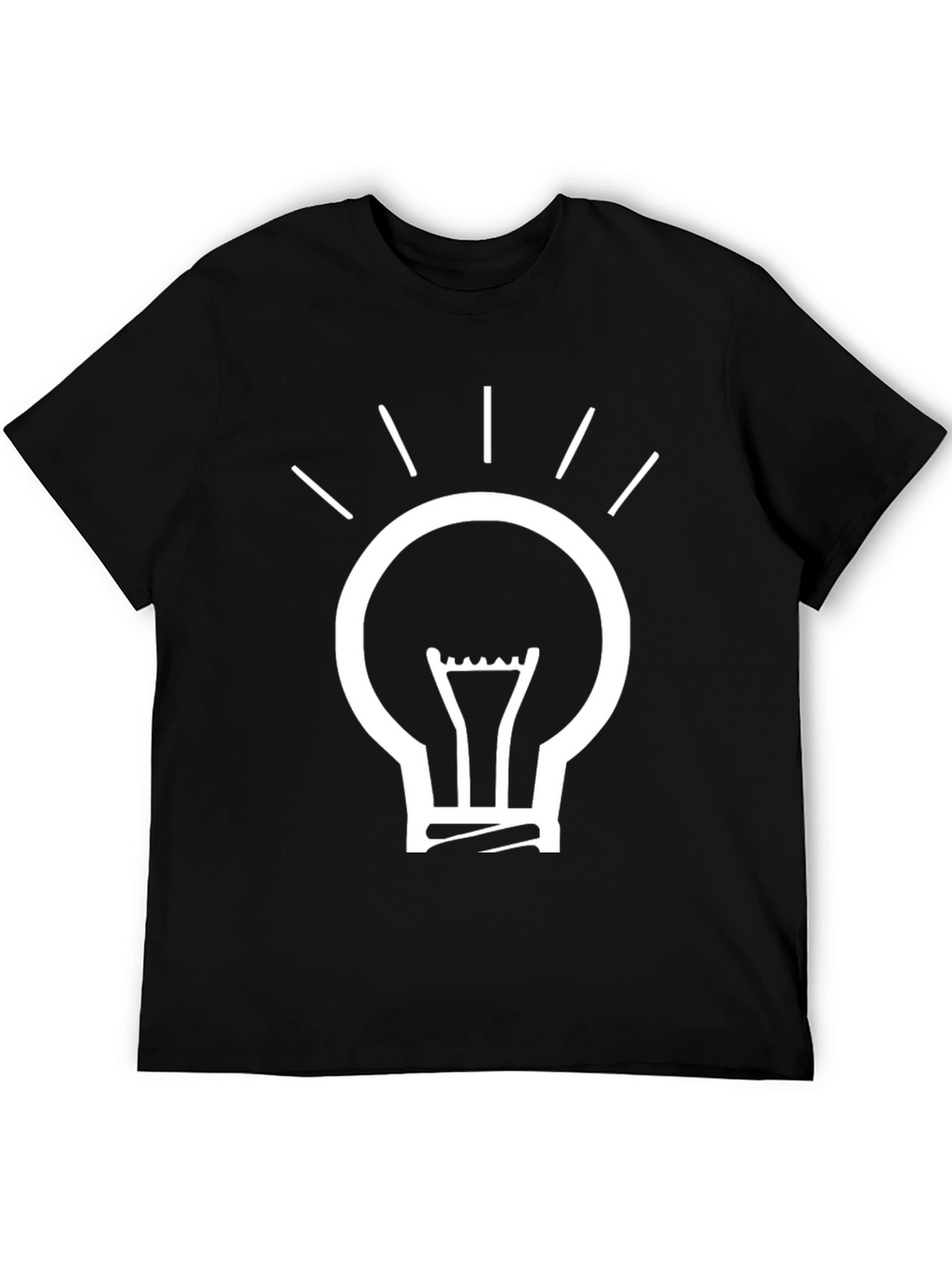 Idea Light Bulb Graphic T-Shirt - Black