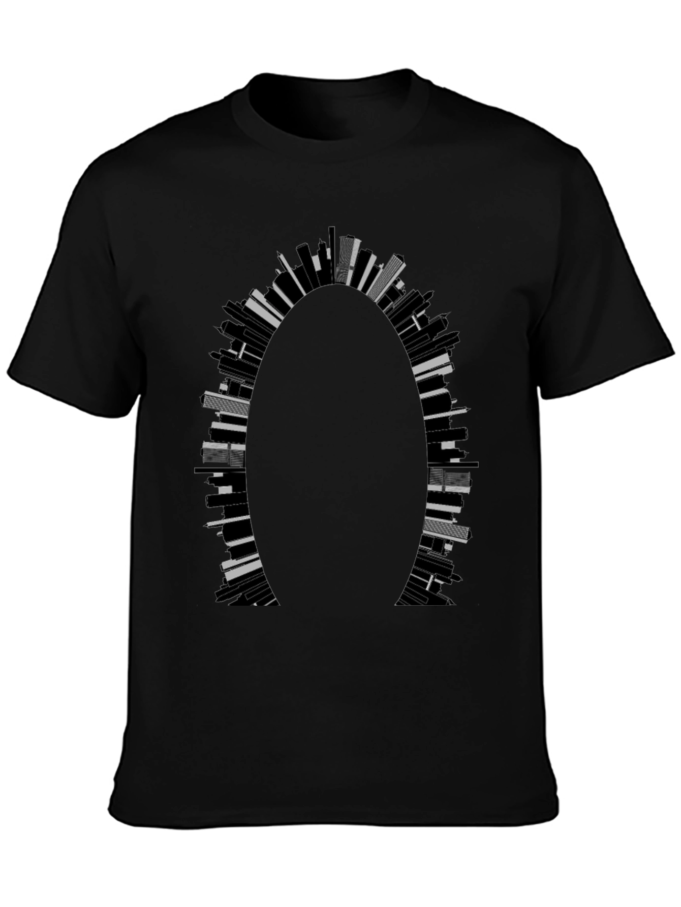 Cityscape Arch Graphic Tee - Modern Mens T-Shirt
