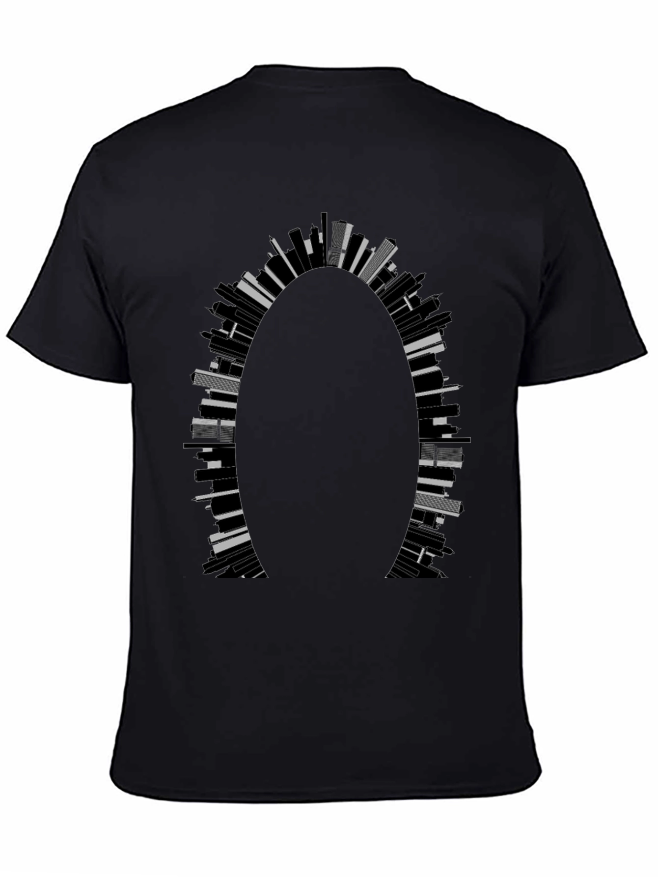 Cityscape Arch Graphic Tee - Modern Mens T-Shirt