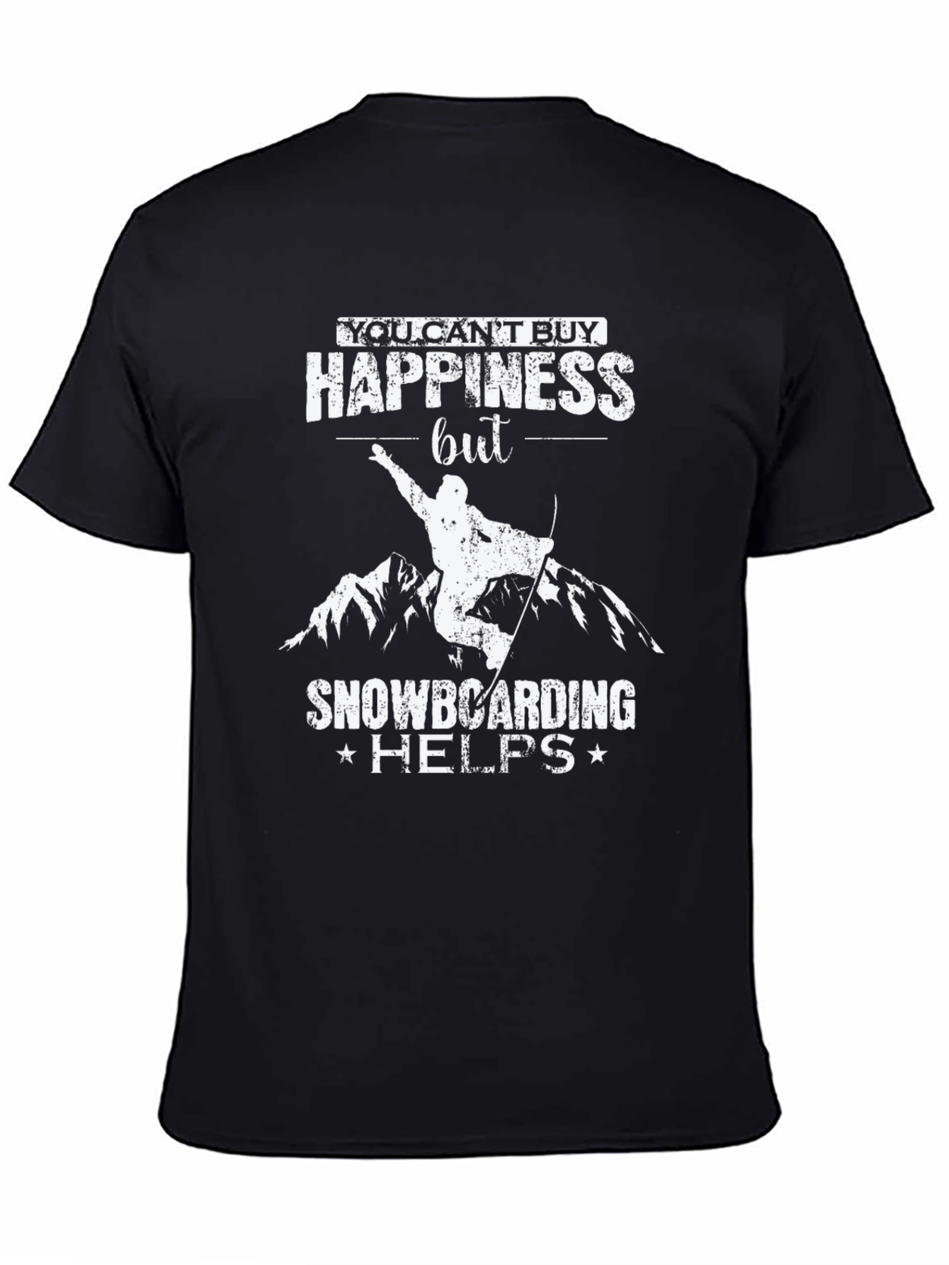 Snowboarding Helps T-Shirt - Happiness Graphic Tee
