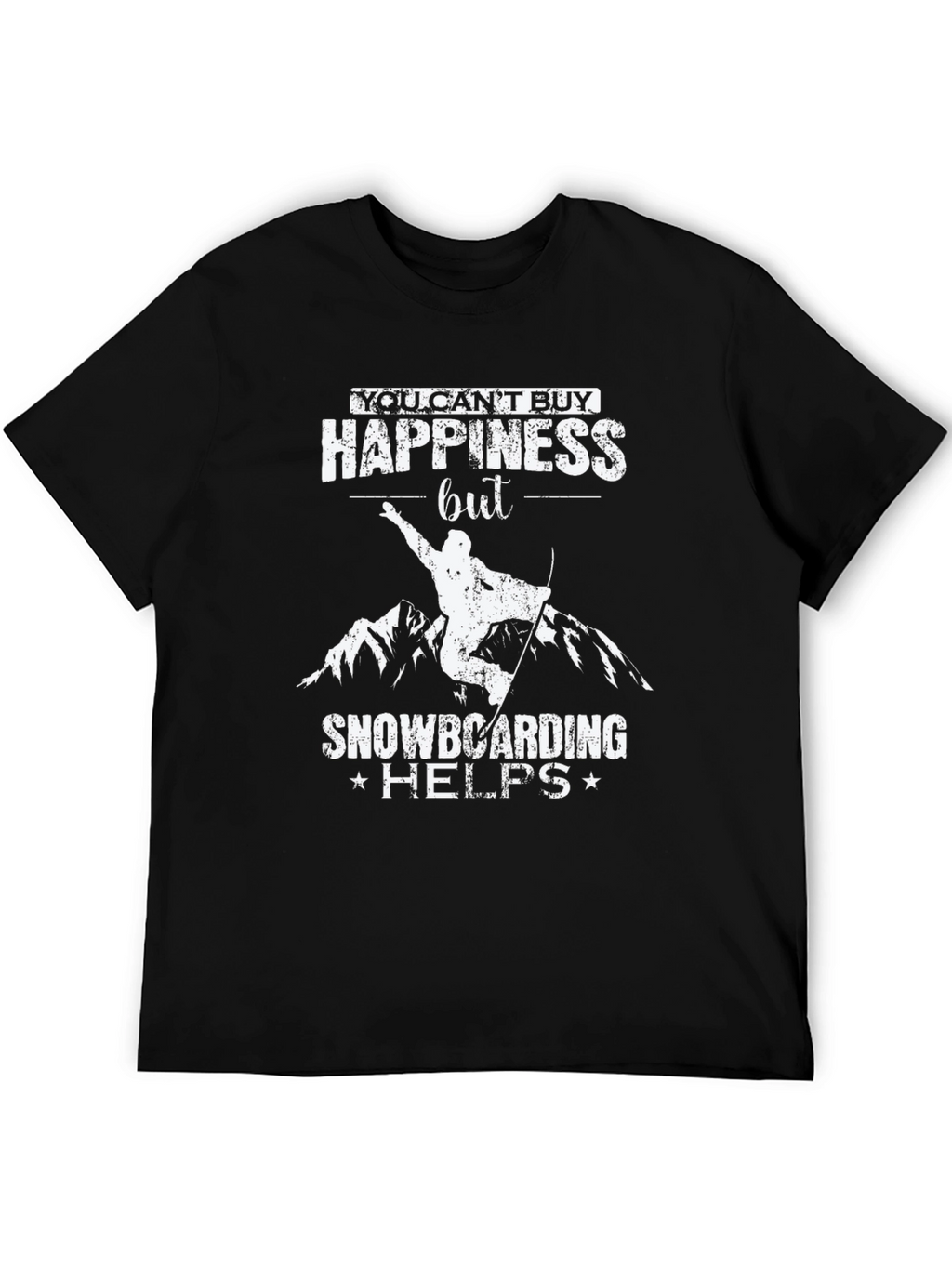 Snowboarding Helps T-Shirt - Happiness Graphic Tee
