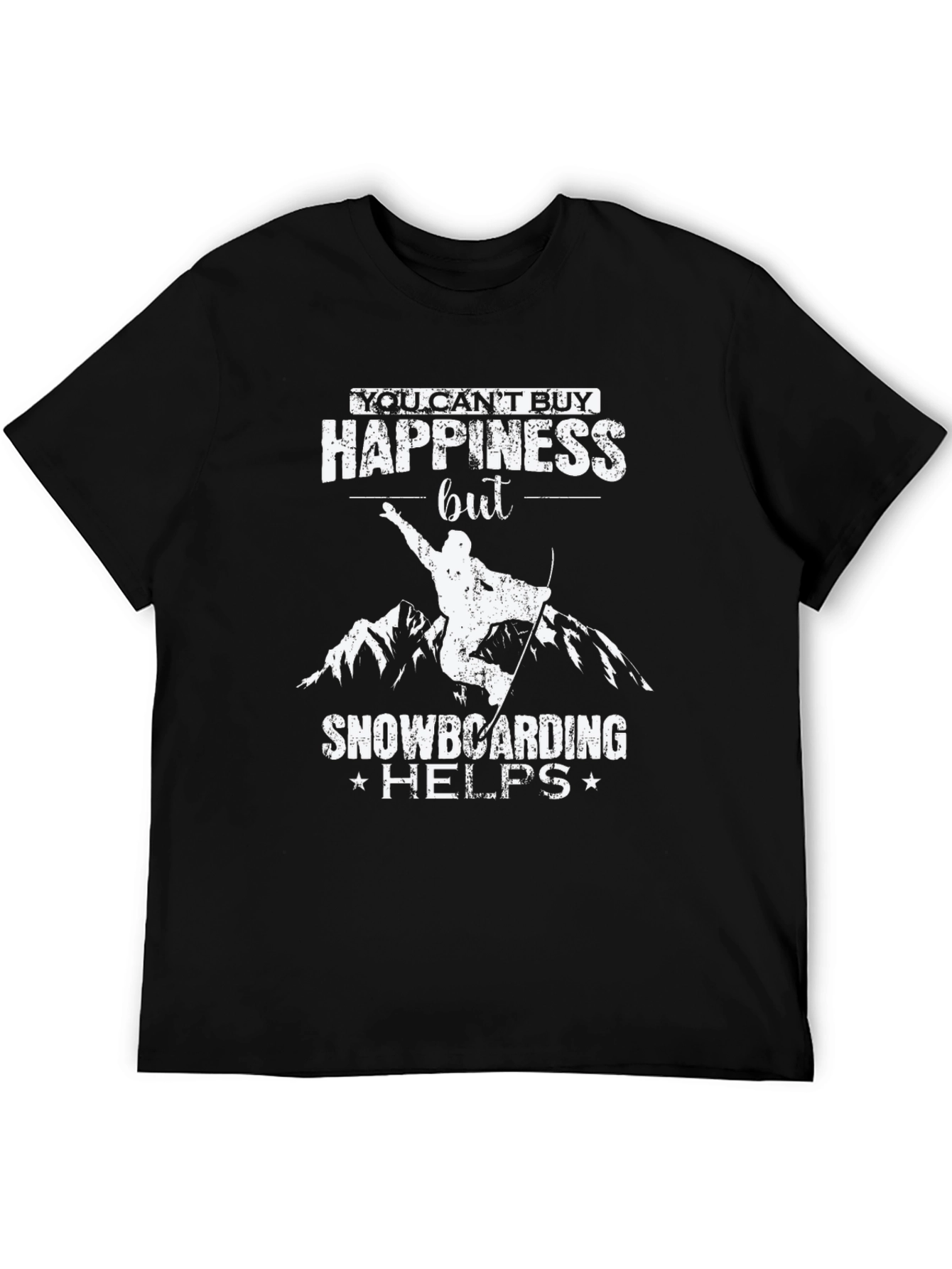 Snowboarding Helps T-Shirt - Happiness Graphic Tee