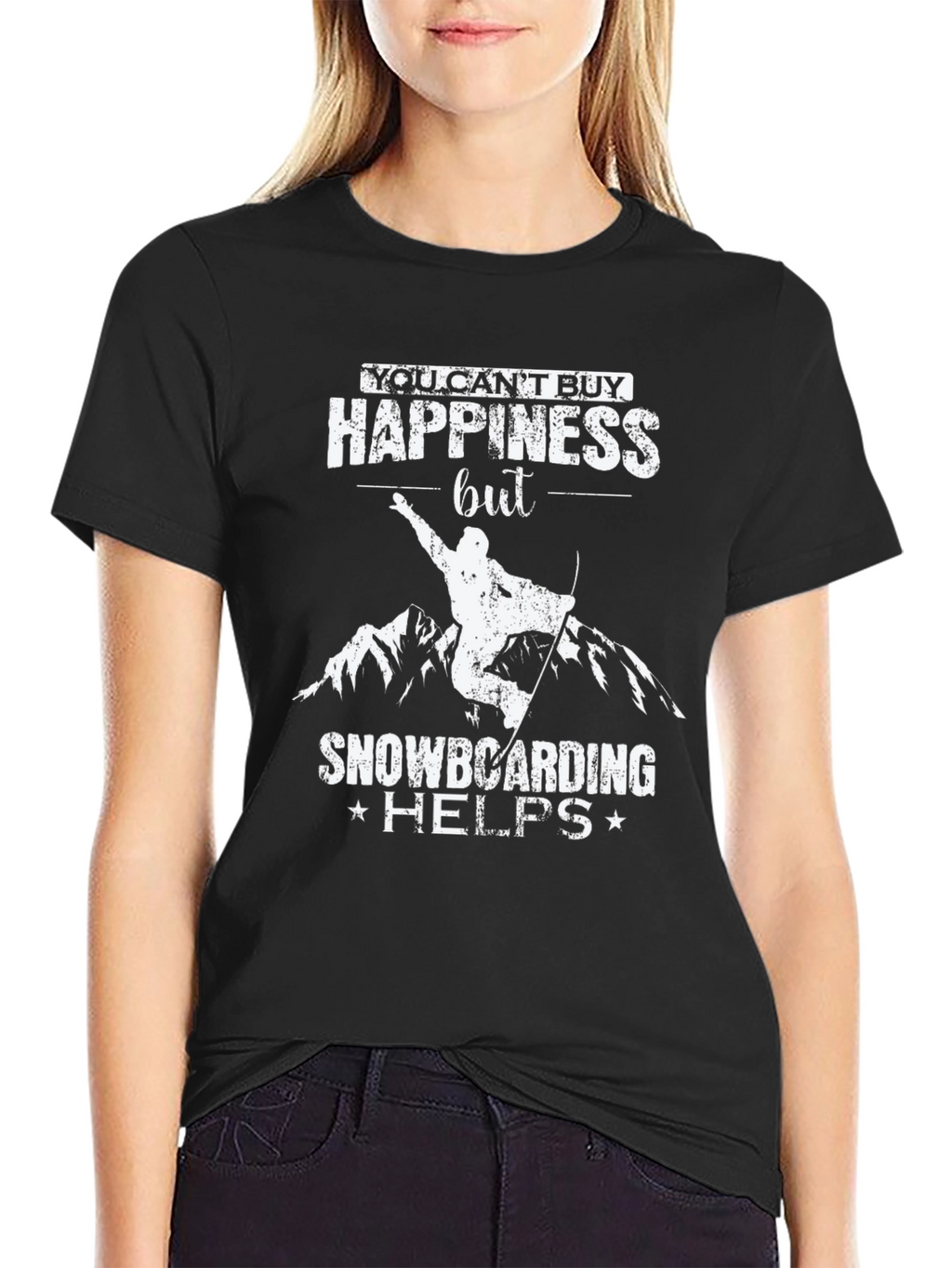 Snowboarding Helps T-Shirt - Happiness Graphic Tee
