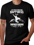 Snowboarding Helps T-Shirt - Happiness Graphic Tee