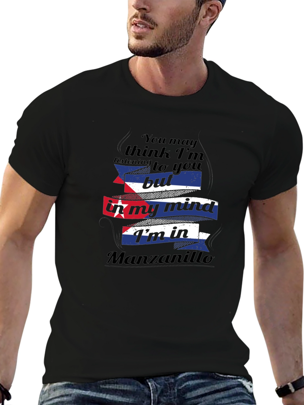 Manzanillo Mind T-Shirt - Cuba Flag
