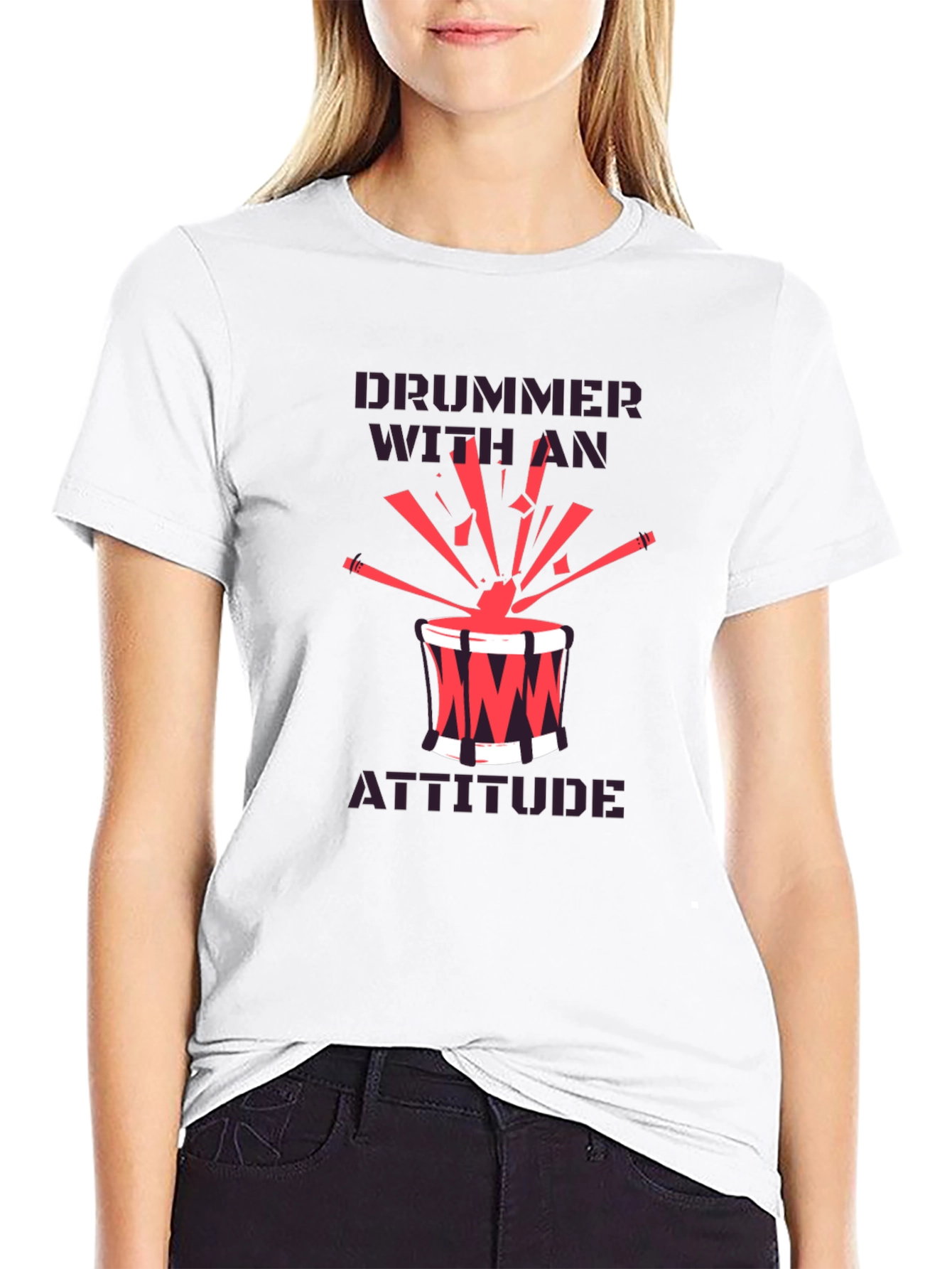Drummer With An Attitude Graphic Tee