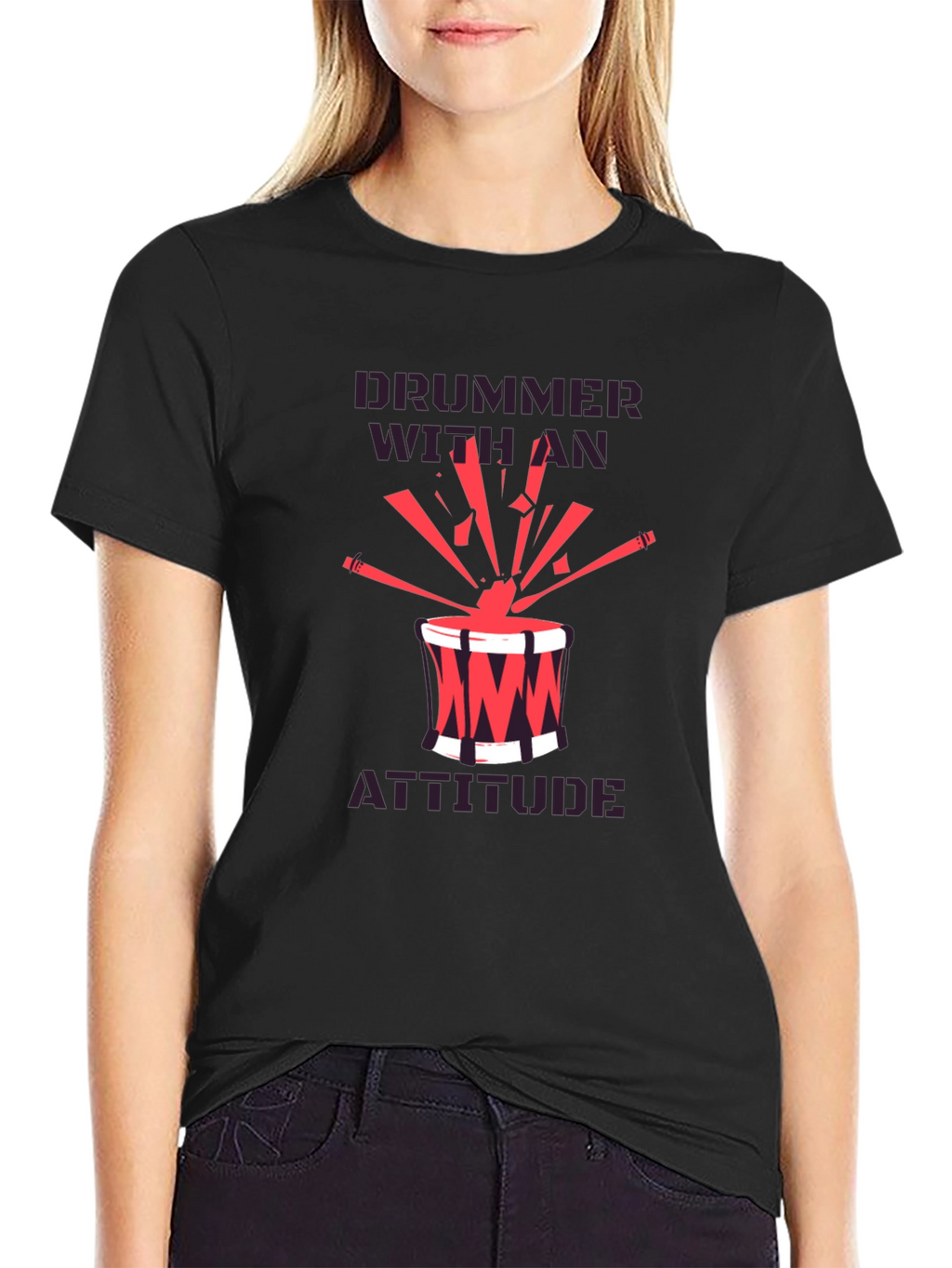 Drummer With An Attitude Graphic Tee
