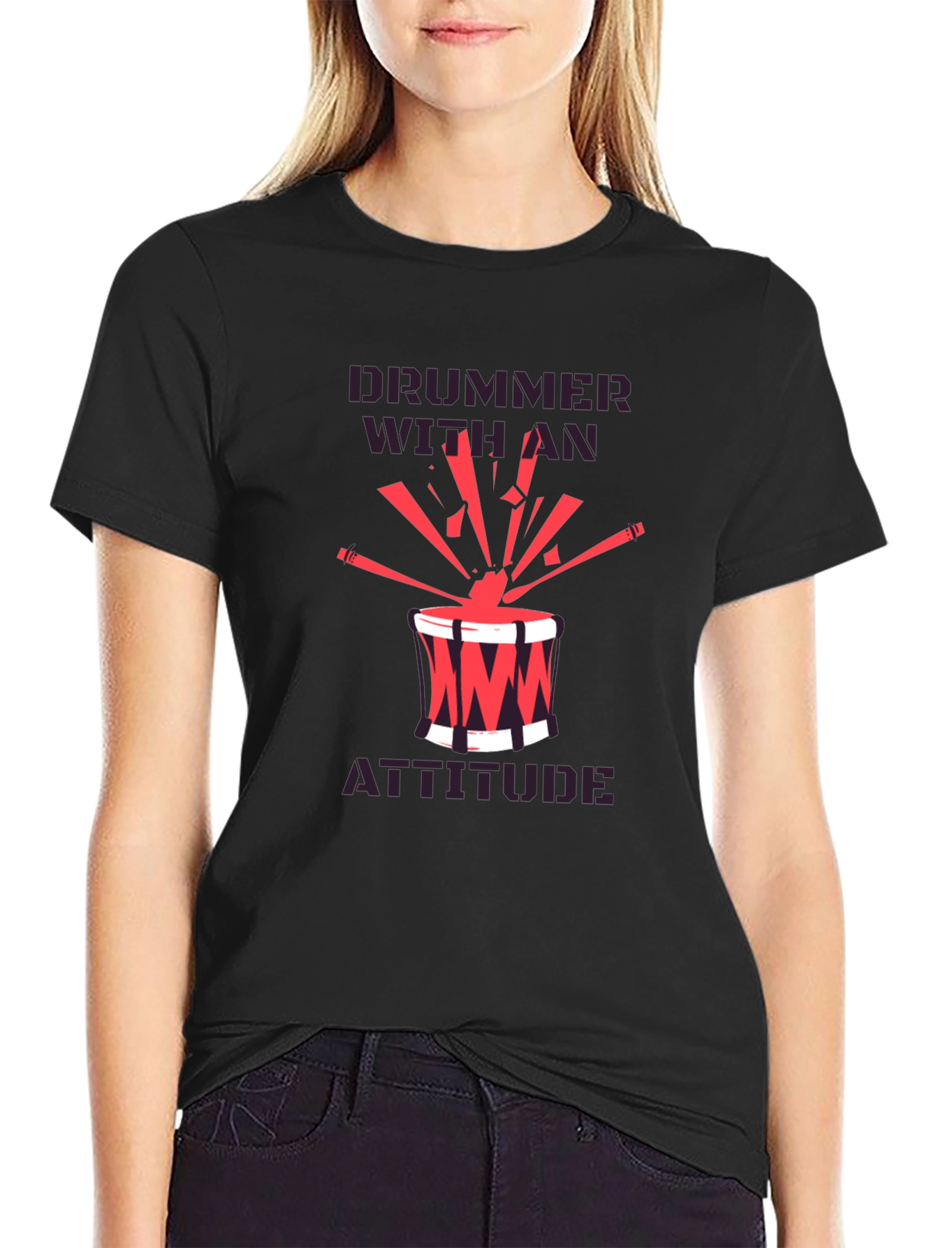 Drummer With An Attitude Graphic Tee