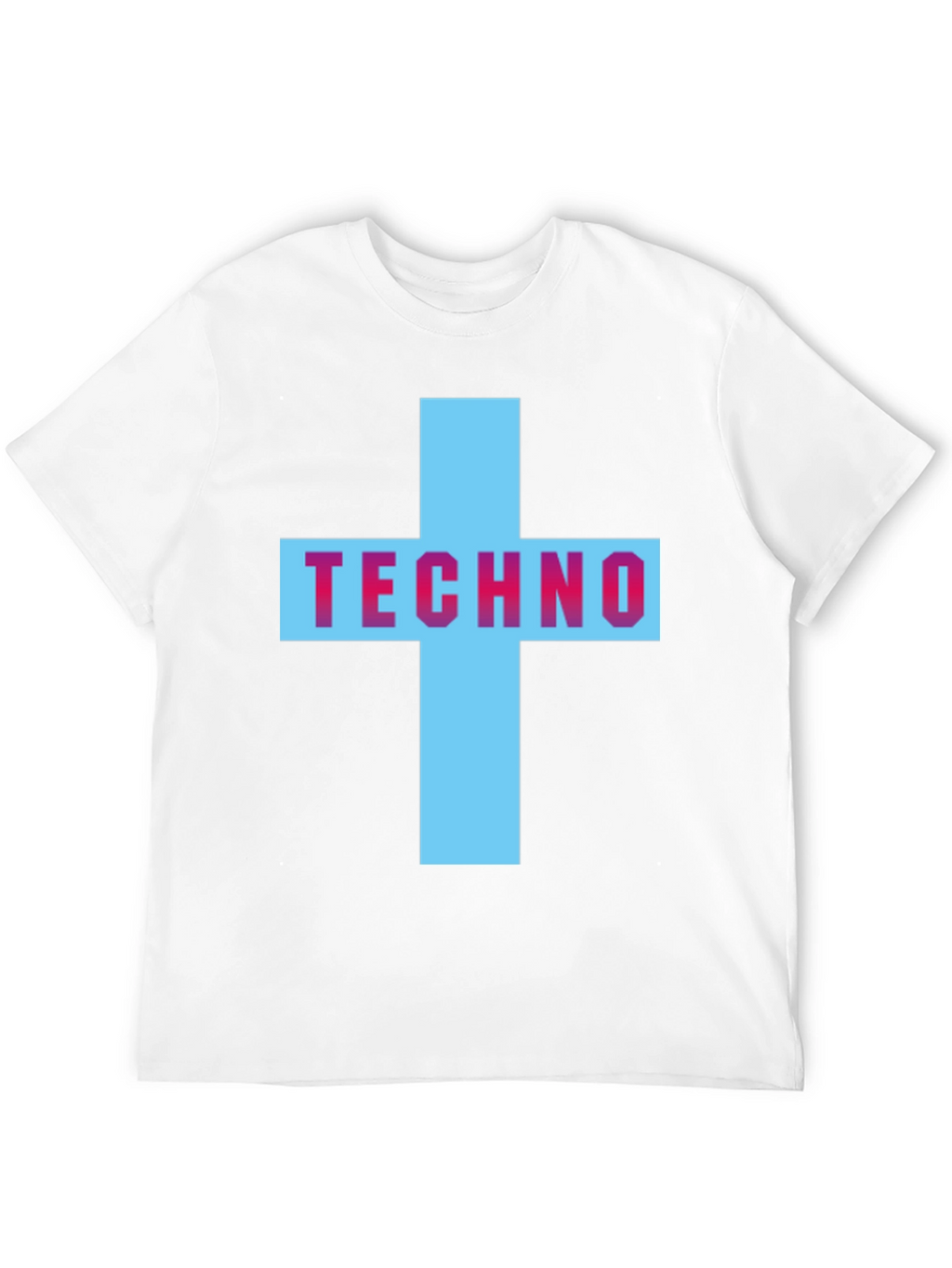 Techno Cross Graphic T-Shirt - Black