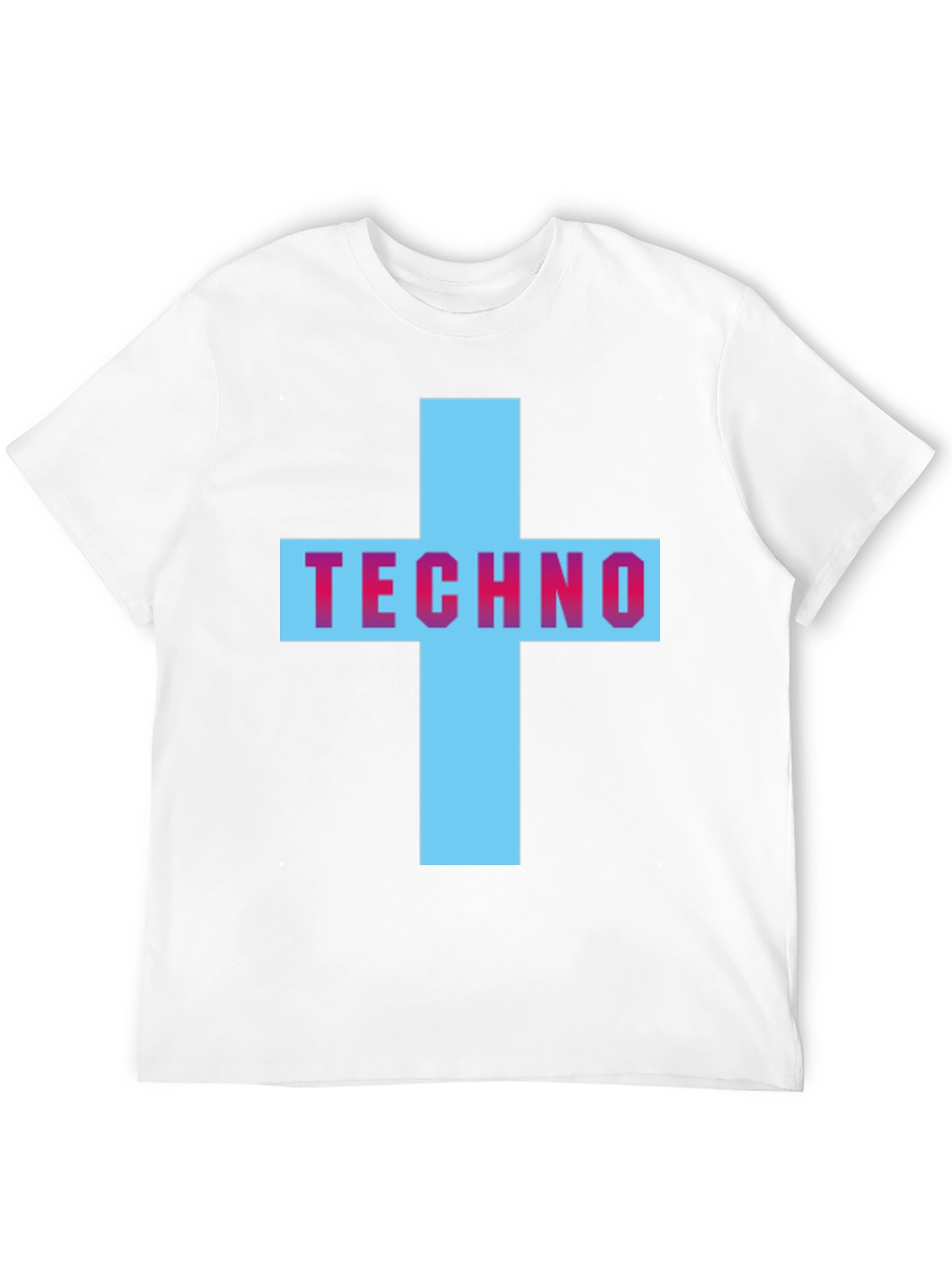 Techno Cross Graphic T-Shirt - Black