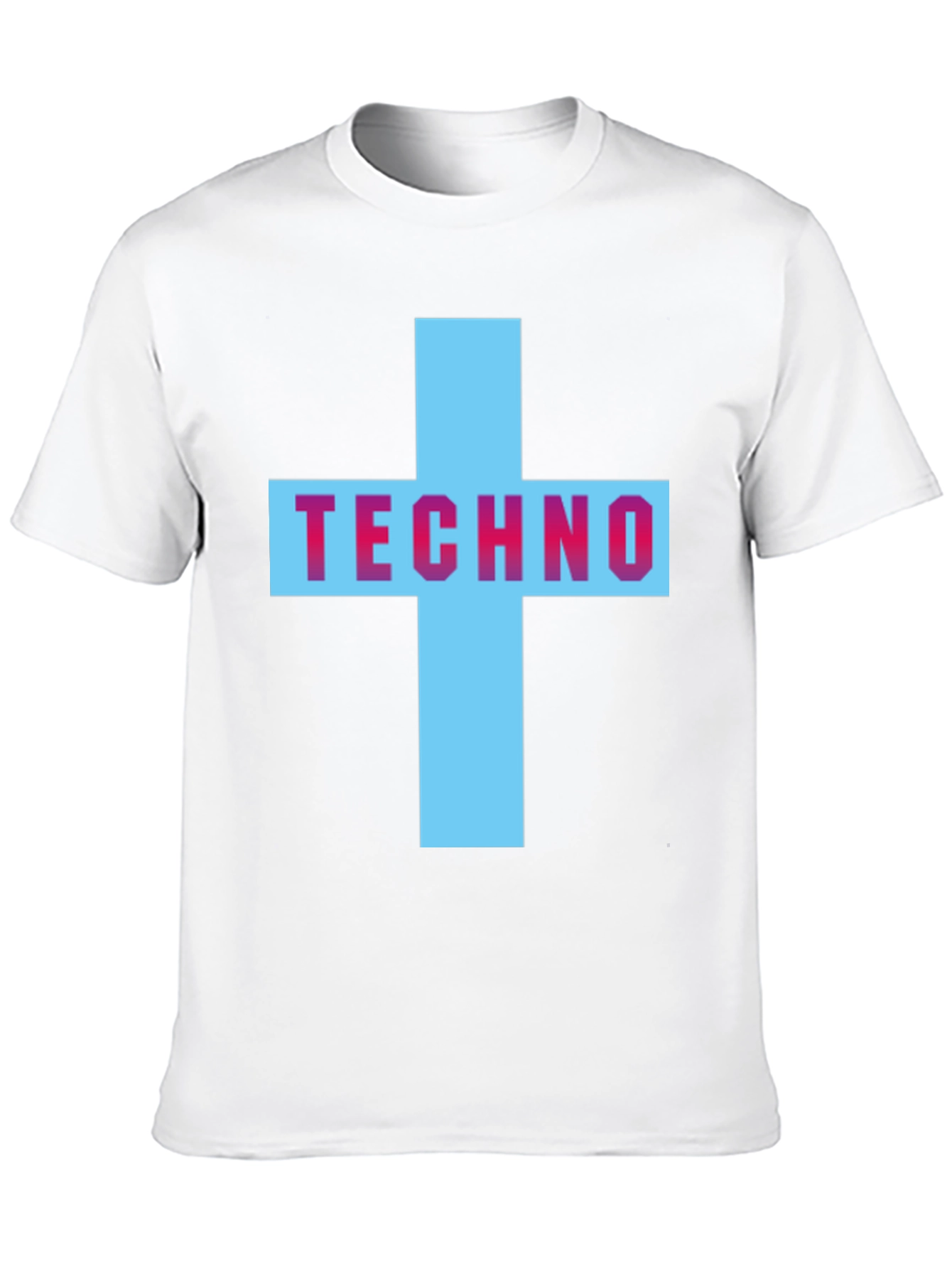 Techno Cross Graphic T-Shirt - Black