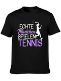 Echte Mädchen Tennis Graphic T-Shirt