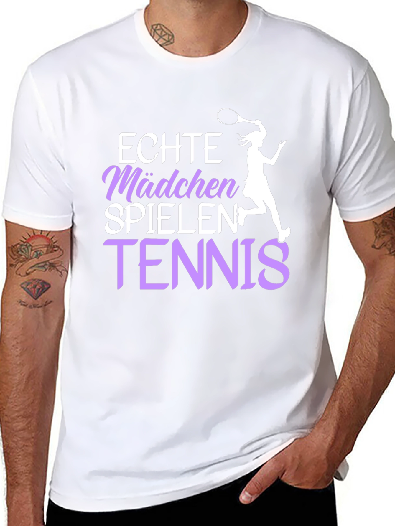 Echte Mädchen Tennis Graphic T-Shirt