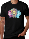 Cute Cartoon Lions Graphic Tee