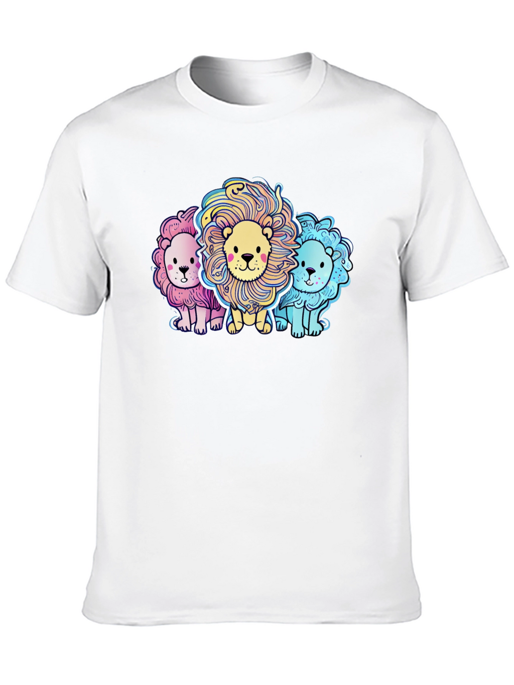 Cute Cartoon Lions Graphic Tee