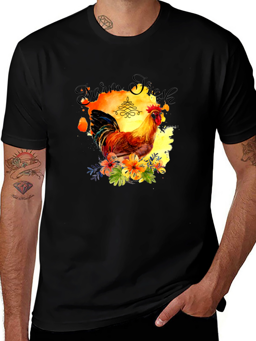 Farm Fresh Rooster Graphic Tee