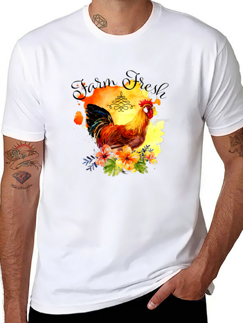 Farm Fresh Rooster Graphic Tee