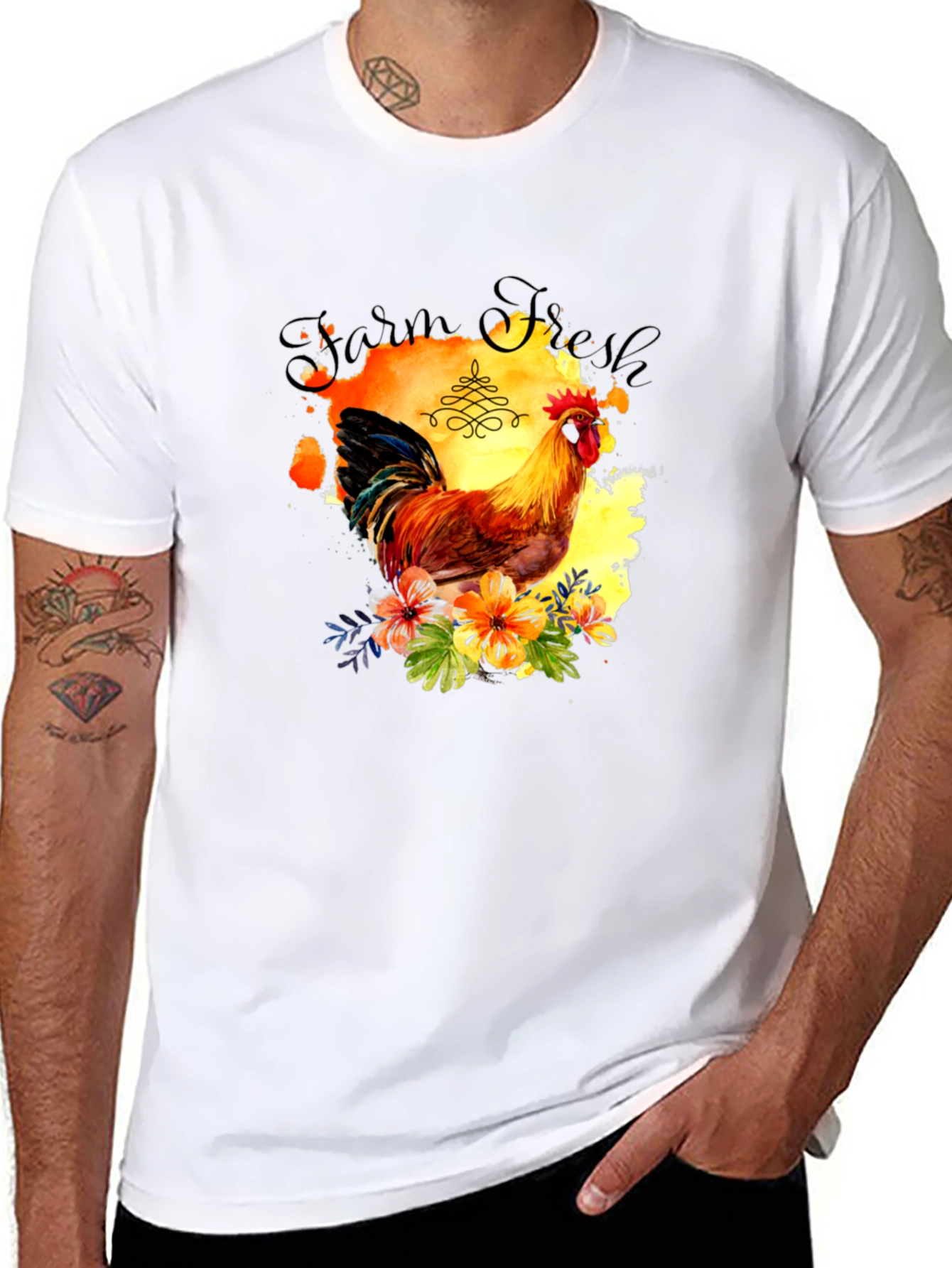 Farm Fresh Rooster Graphic Tee