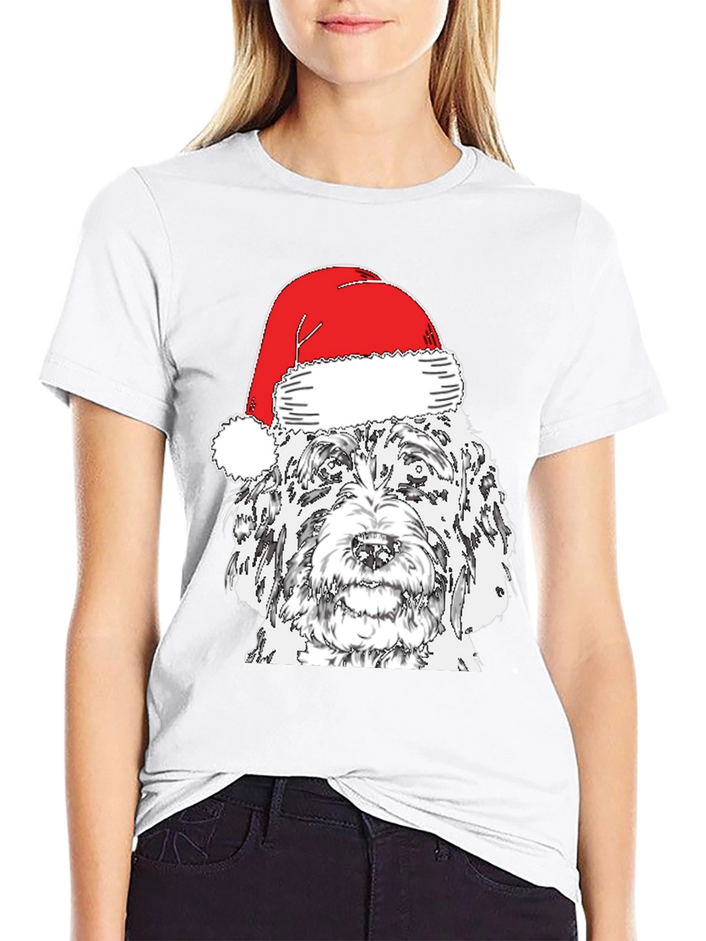 Festive Doodle Dog Christmas T-Shirt