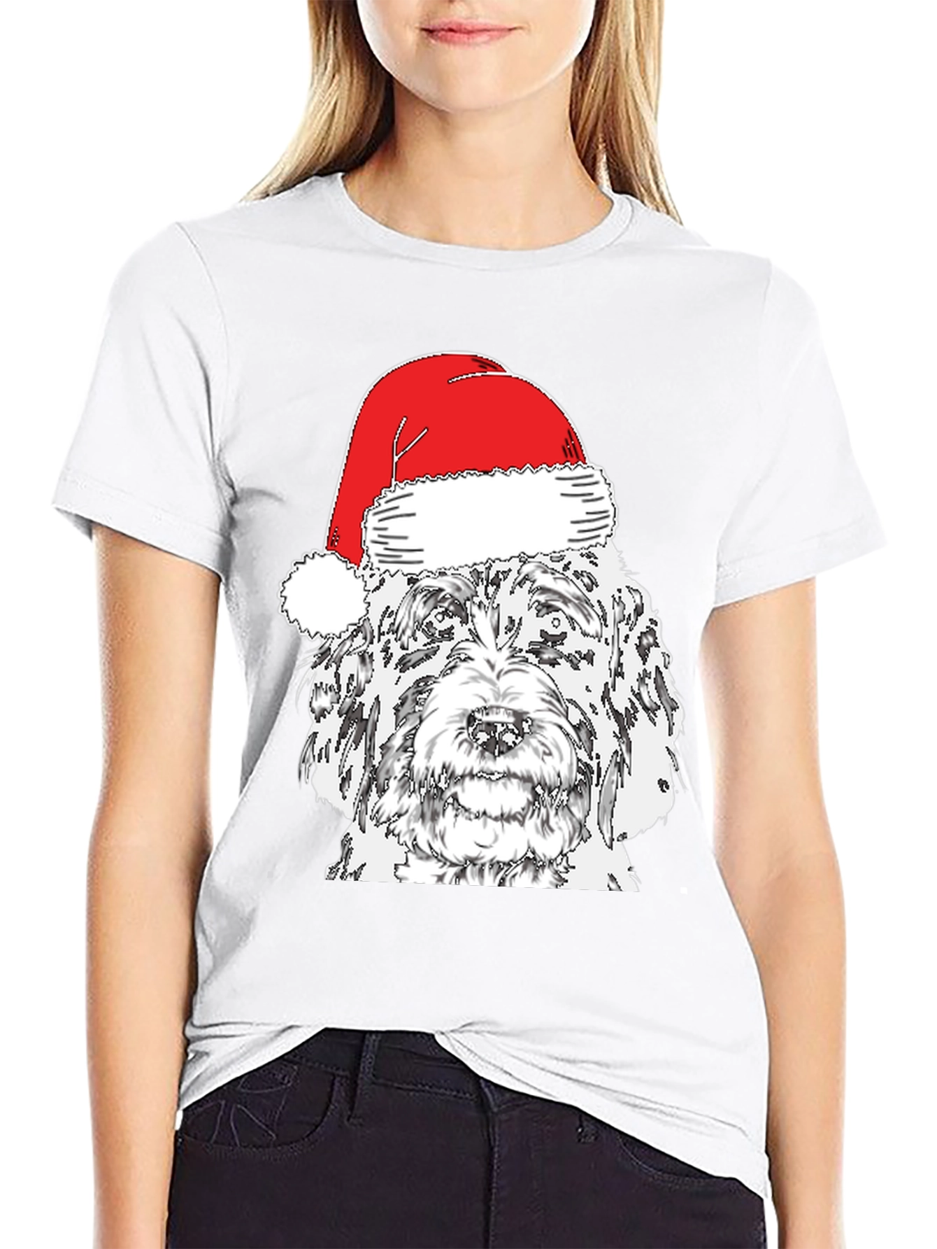 Festive Doodle Dog Christmas T-Shirt
