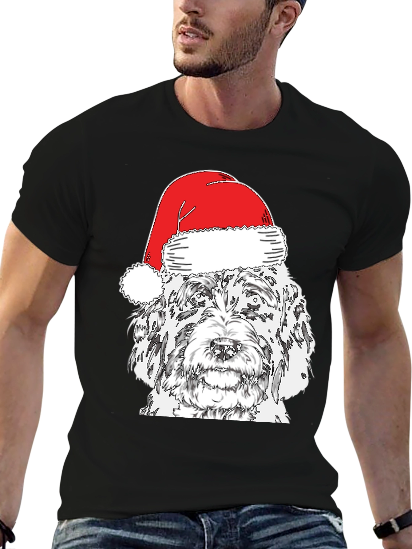 Festive Doodle Dog Christmas T-Shirt