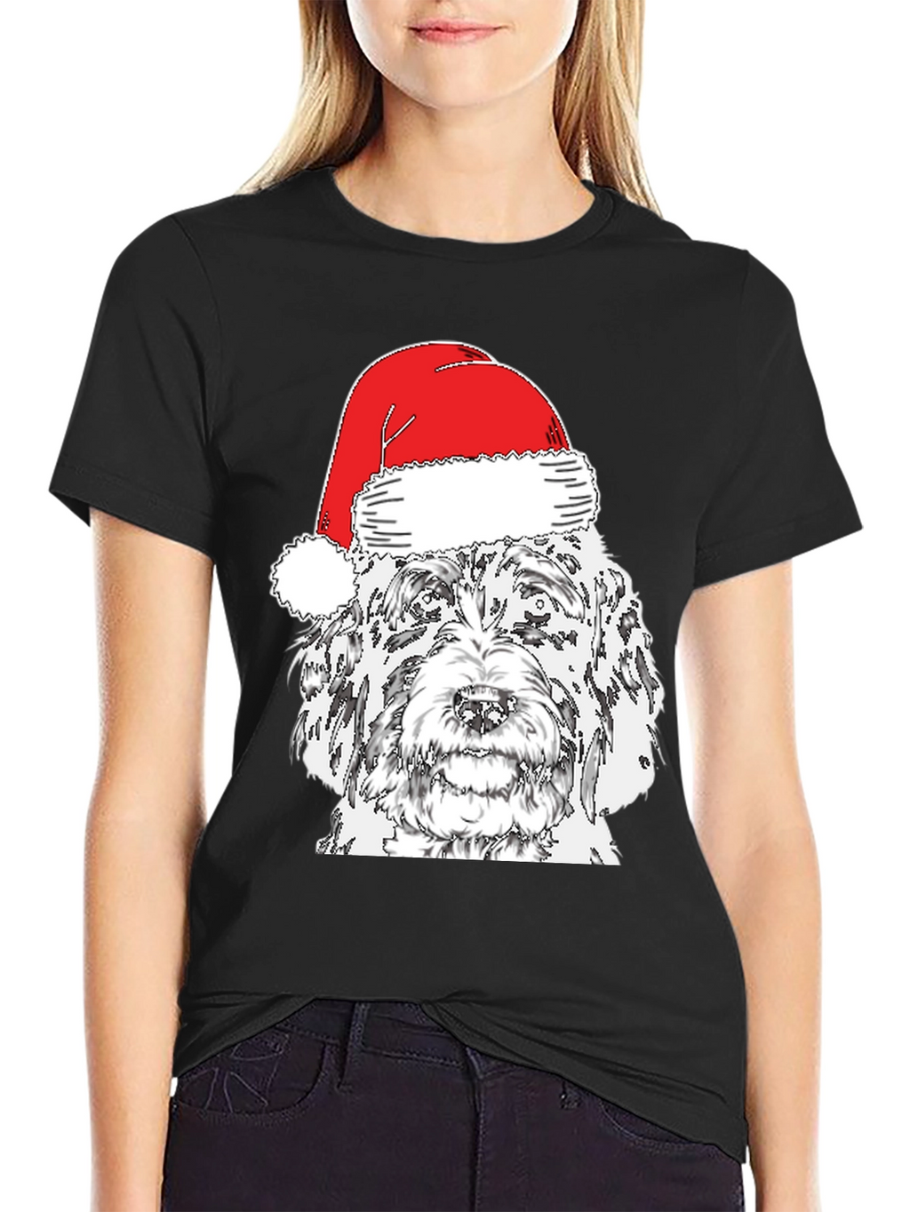 Festive Doodle Dog Christmas T-Shirt