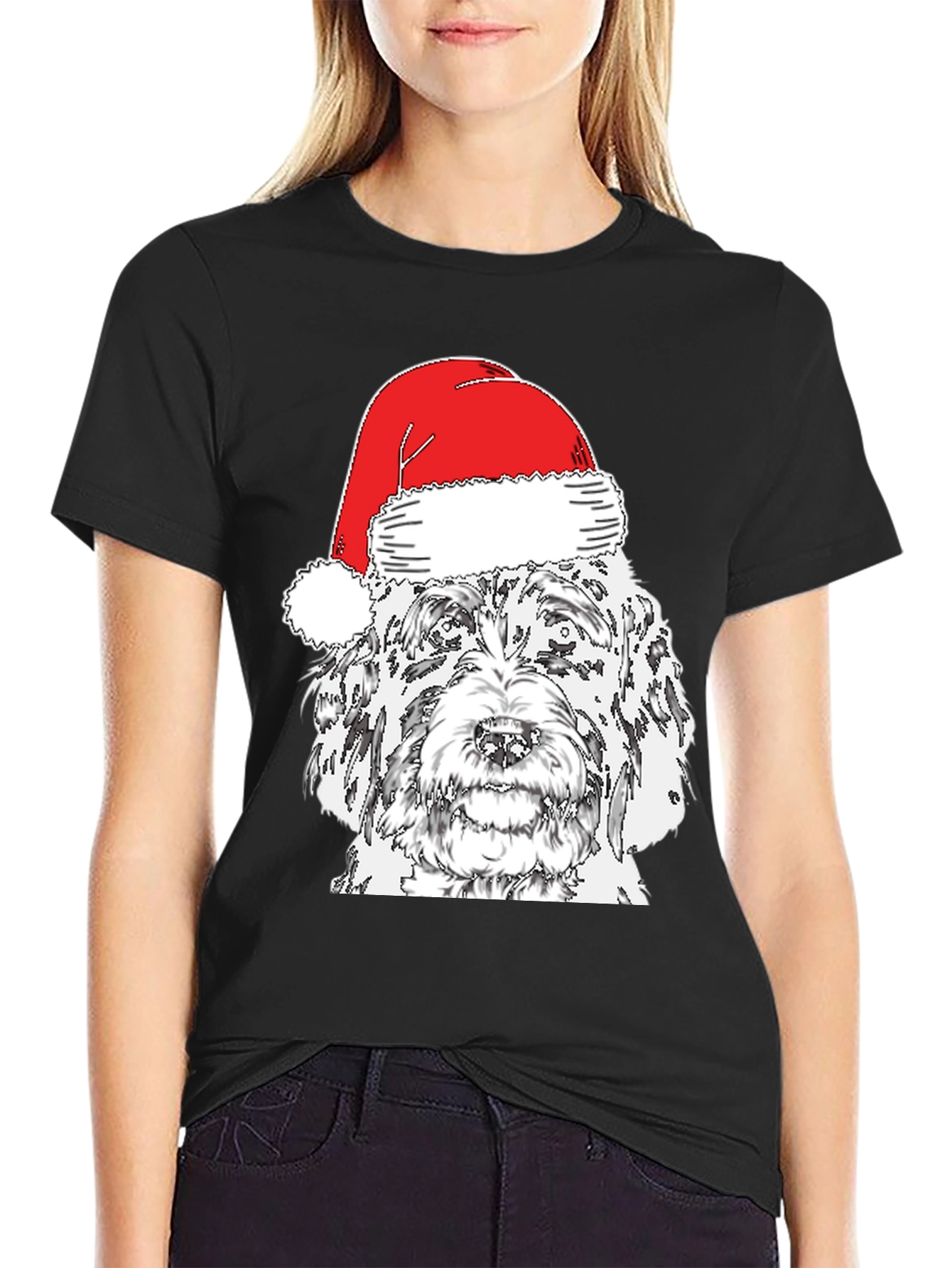 Festive Doodle Dog Christmas T-Shirt