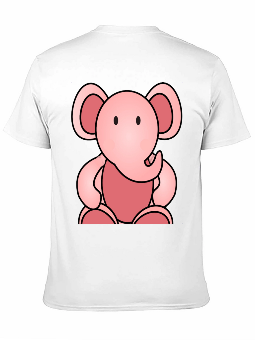 Cute Elephant Graphic Tee - Soft Black Cotton Shirt
