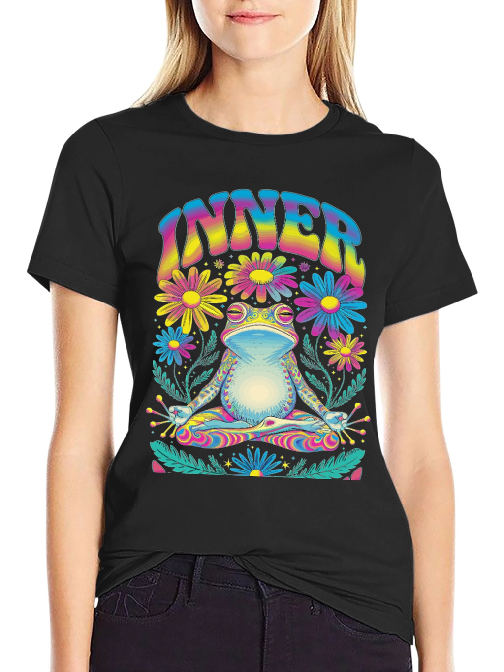 Inner Peace Frog Graphic Tee