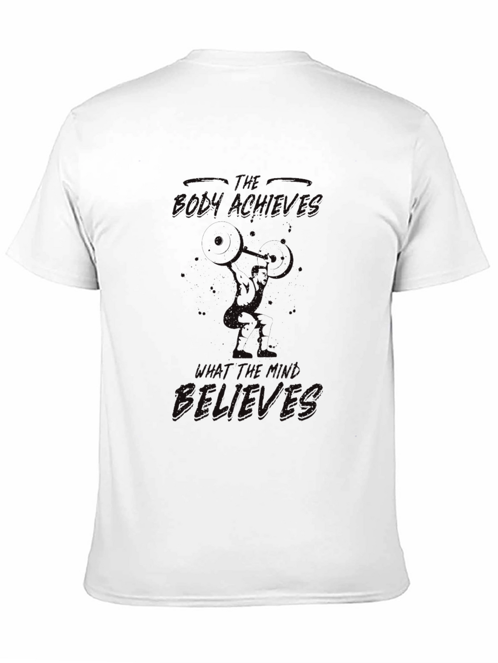 Mens Black Bodybuilding Graphic T-Shirt