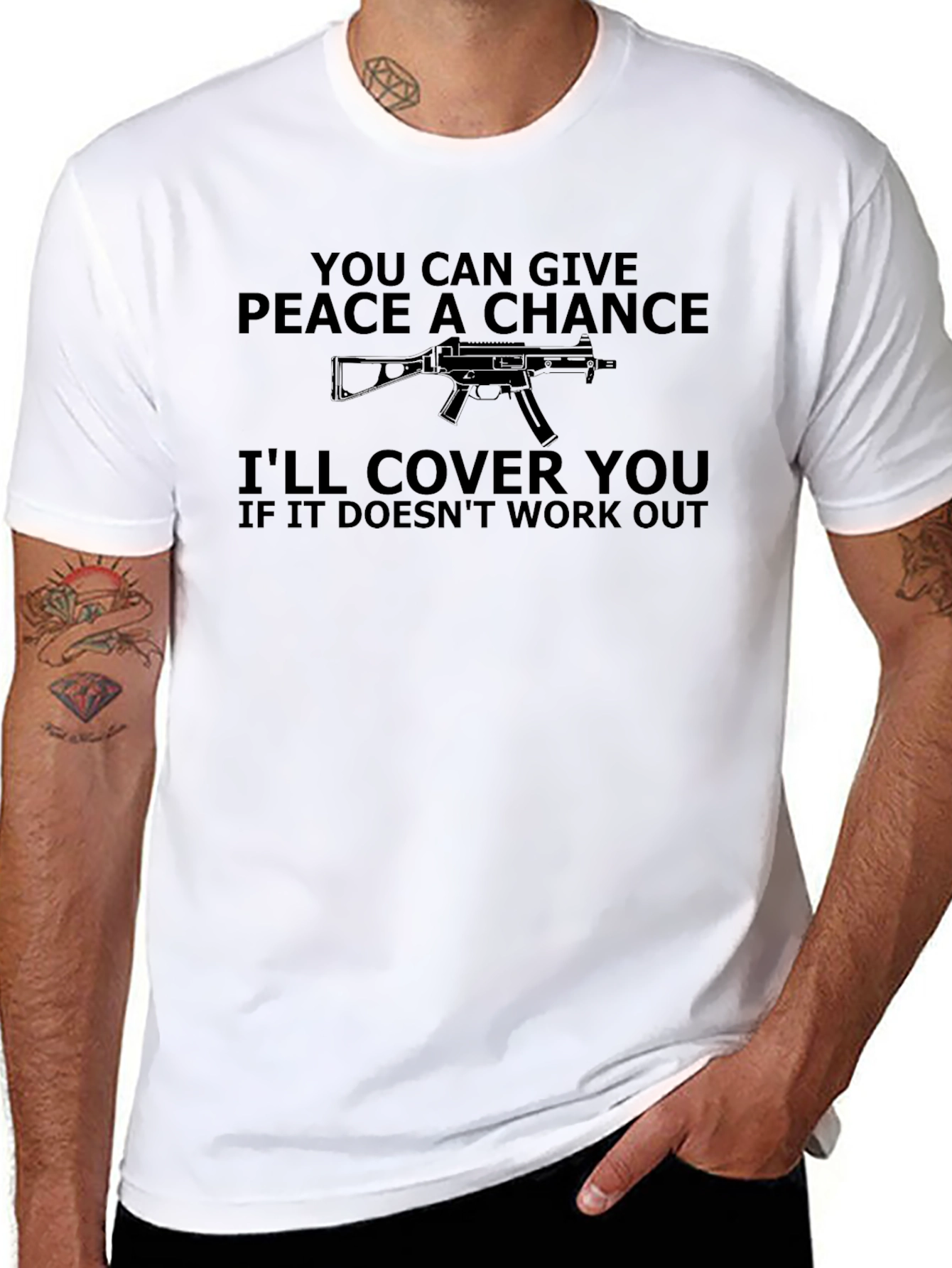 Peace A Chance Mens Graphic Tee - Ill Cover You