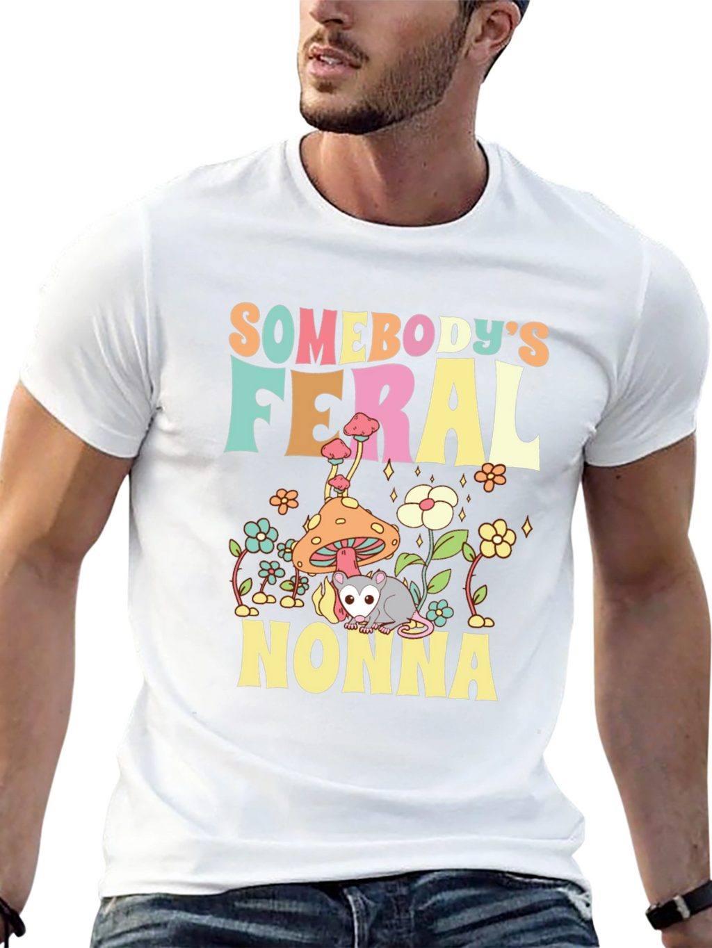 Somebodys Feral Nonna T-Shirt