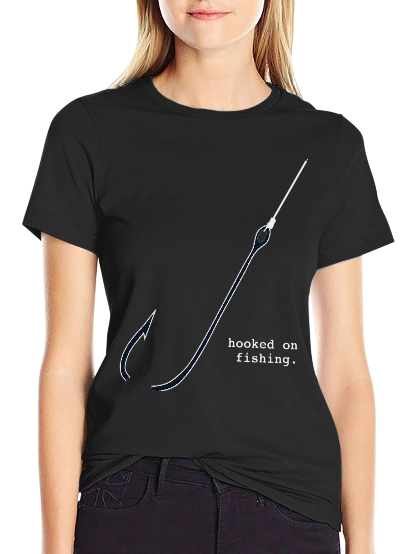 Hooked on Fishing Graphic T-Shirt