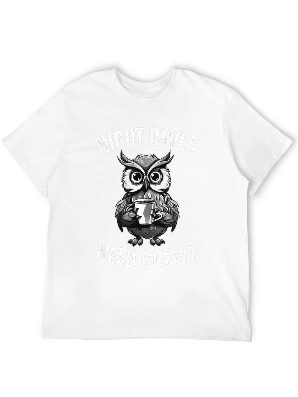 Night Owls Need Coffee Graphic T-Shirt