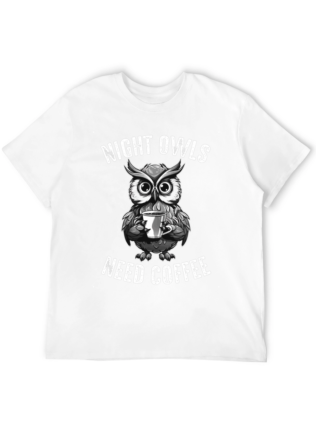 Night Owls Need Coffee Graphic T-Shirt