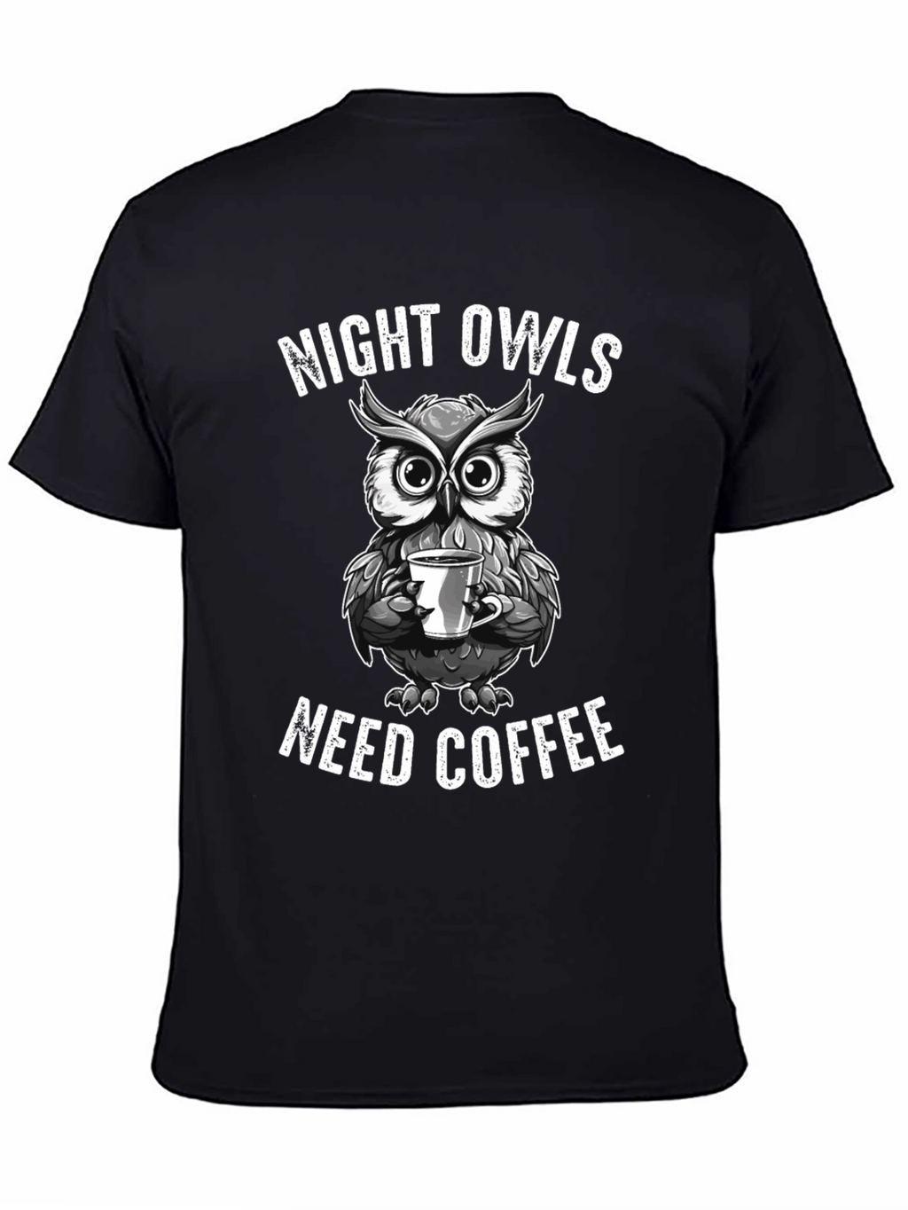 Night Owls Need Coffee Graphic T-Shirt