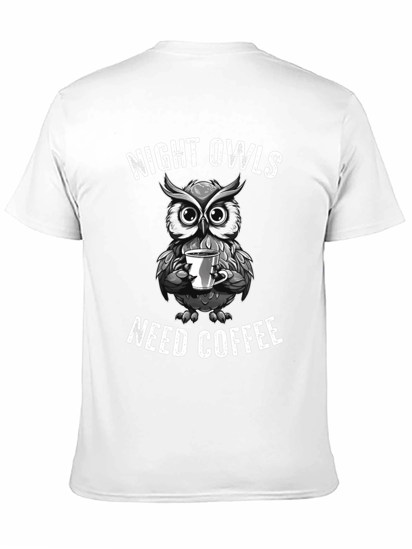 Night Owls Need Coffee Graphic T-Shirt