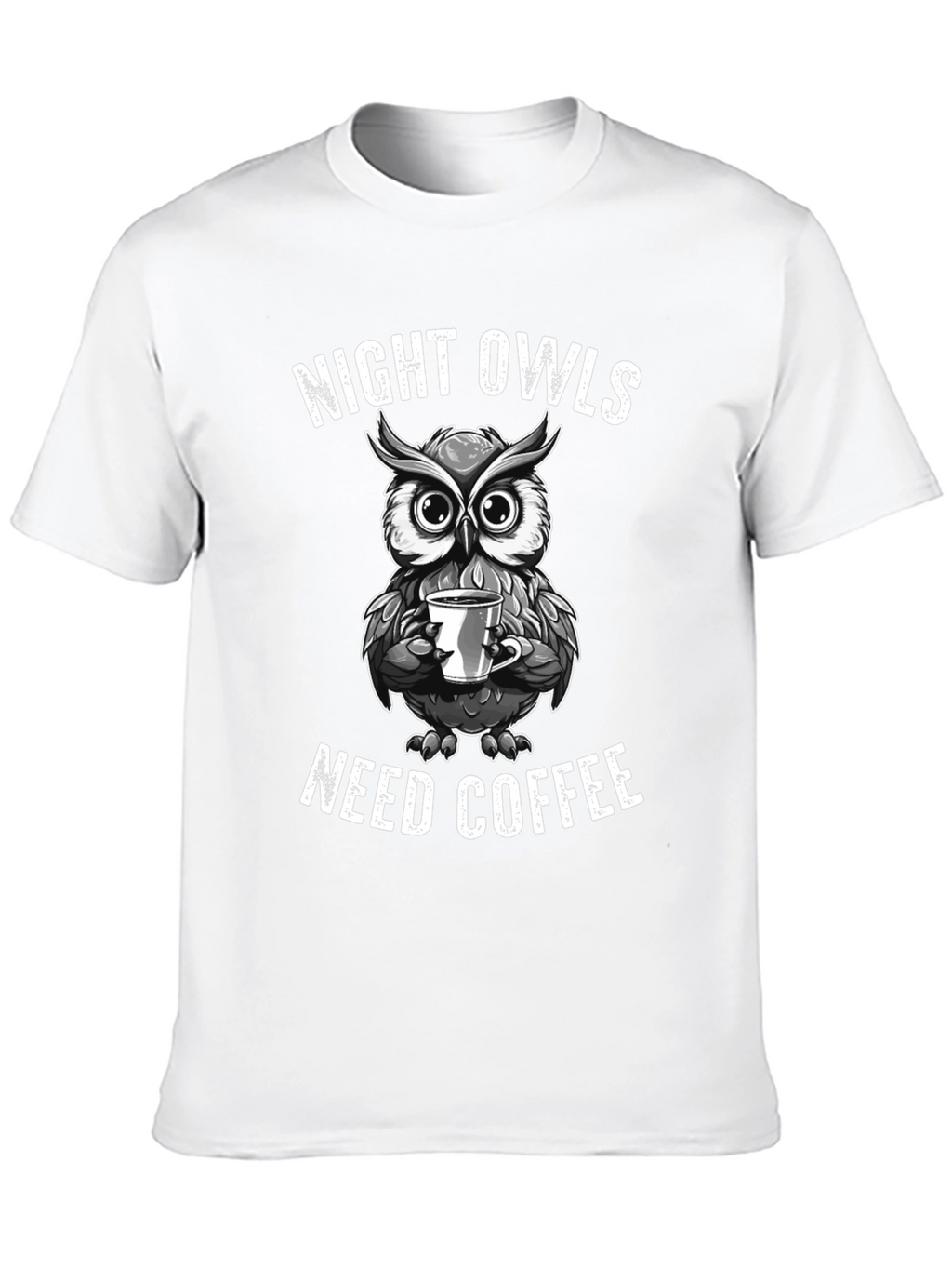 Night Owls Need Coffee Graphic T-Shirt