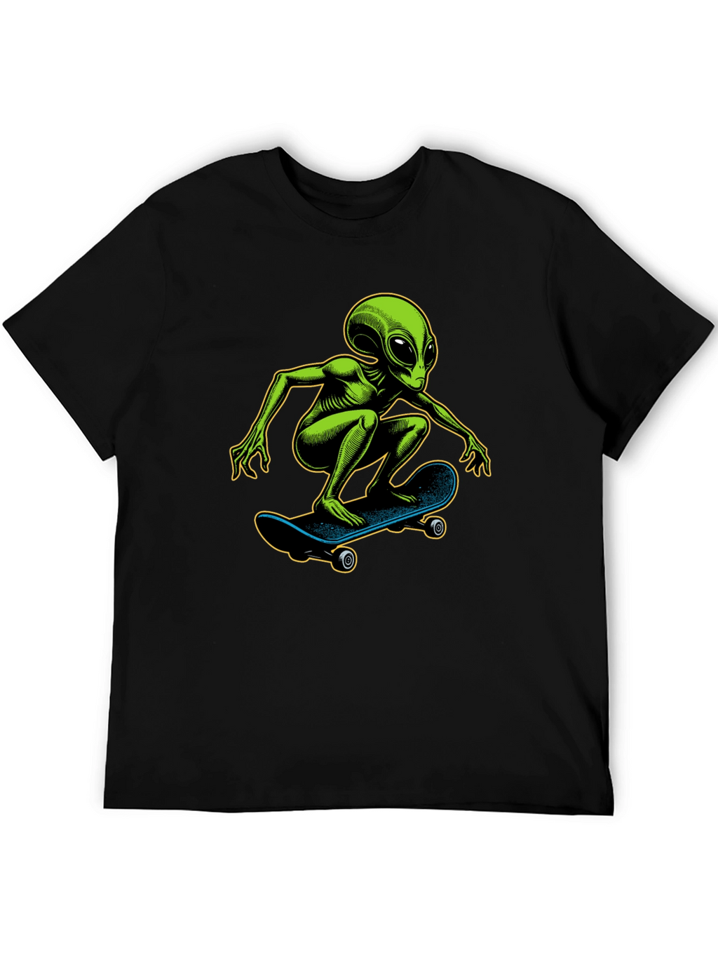 Alien Skateboarder Graphic T-Shirt