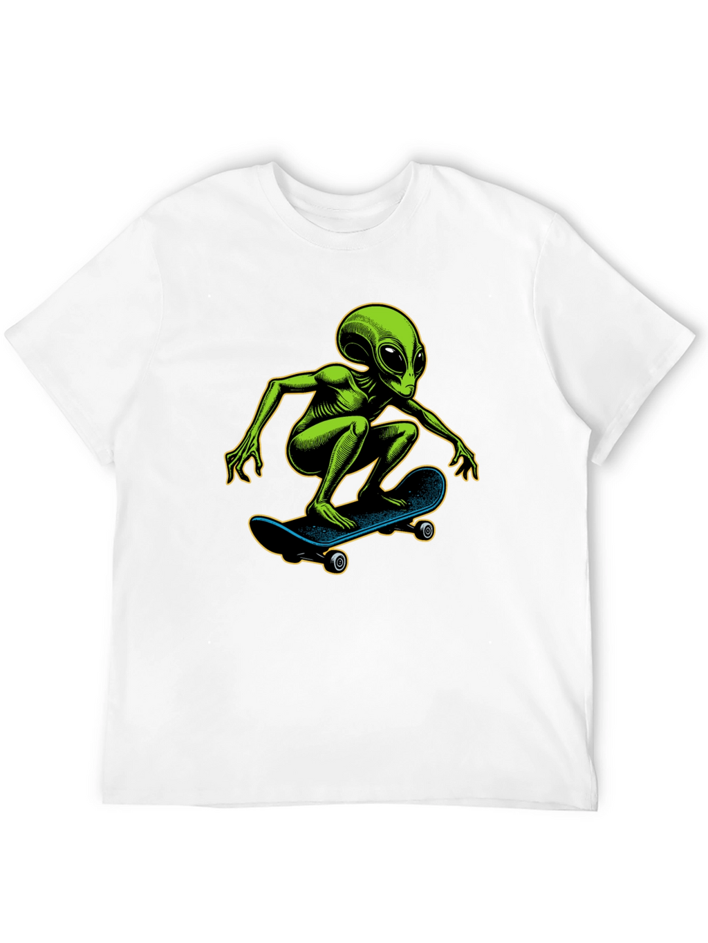 Alien Skateboarder Graphic T-Shirt