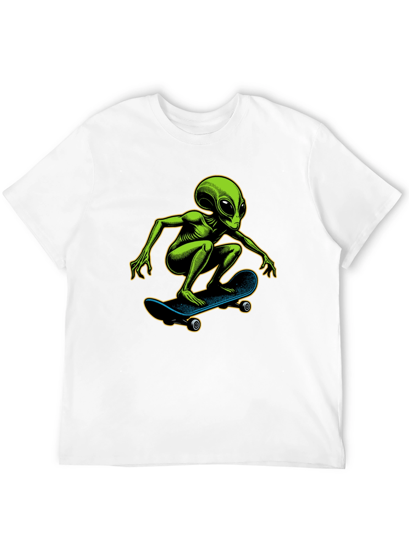 Alien Skateboarder Graphic T-Shirt