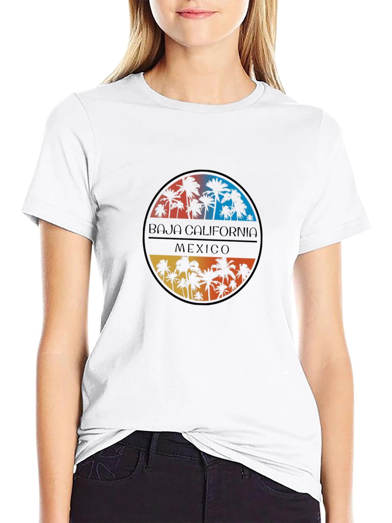 Baja California Mexico Palm Tree Graphic Tee